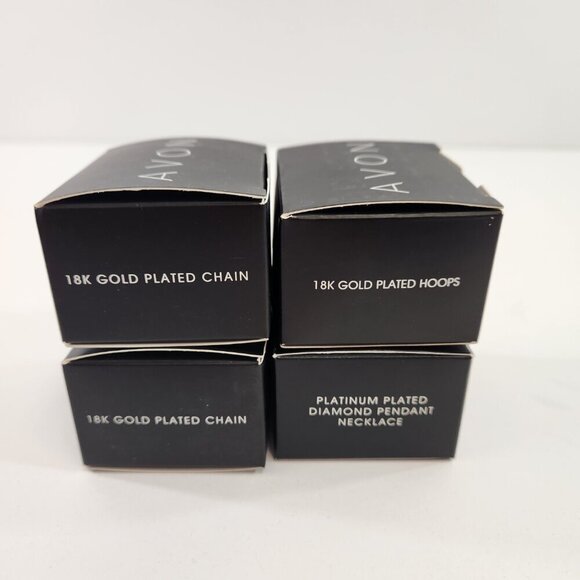 AVON 18K & Platinum Plated Jewelry Bundle Necklaces Earrings - Picture 15 of 16